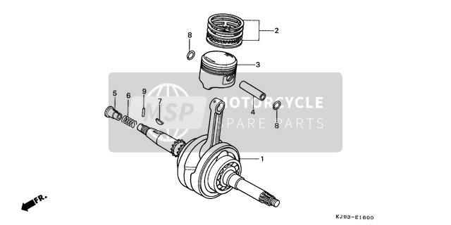 13103KJ9003, Piston (0.50), Honda, 0